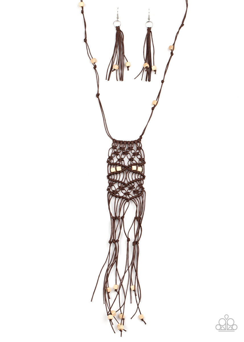 Macrame Majesty ~ Brown Necklace