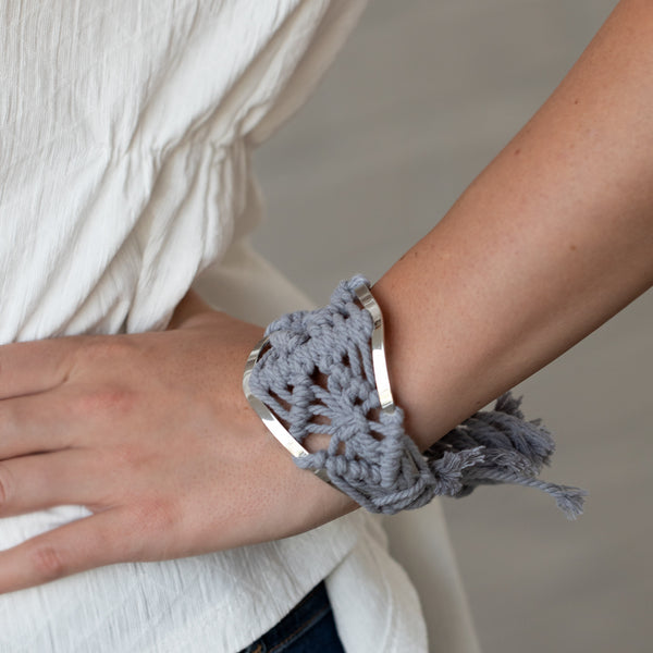 Macrame Mode ~ Silver Bracelet