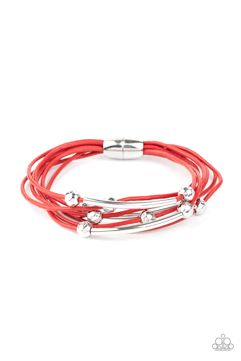 Magnetically Modern ~ Red Bracelet