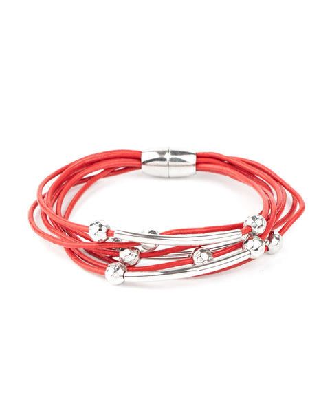 Magnetically Modern ~ Red Bracelet