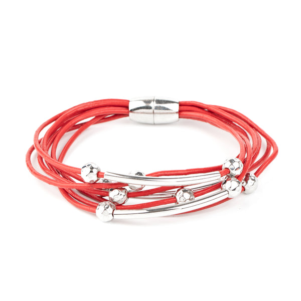 Magnetically Modern ~ Red Bracelet