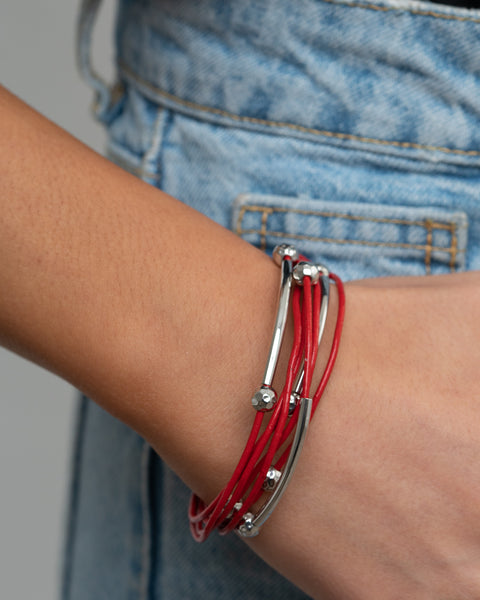 Magnetically Modern ~ Red Bracelet
