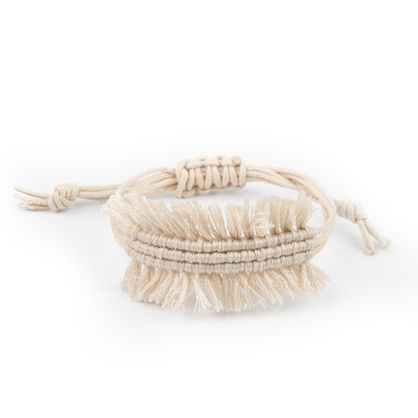 Make Yourself At Homespun ~ White Bracelet