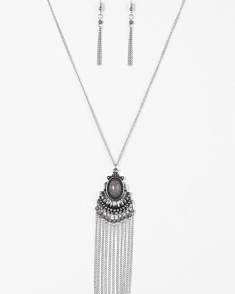 Mesa Breeze ~ Silver Long Necklace