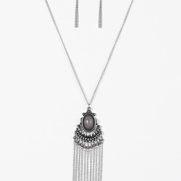 Mesa Breeze ~ Silver Long Necklace