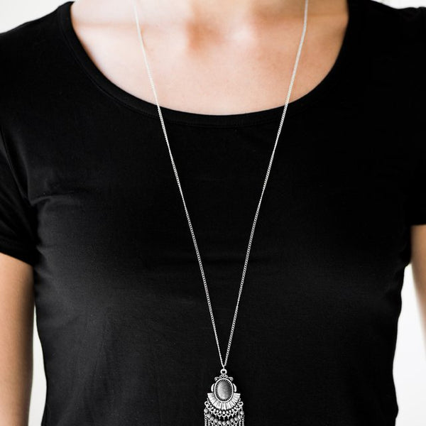 Mesa Breeze ~ Silver Long Necklace