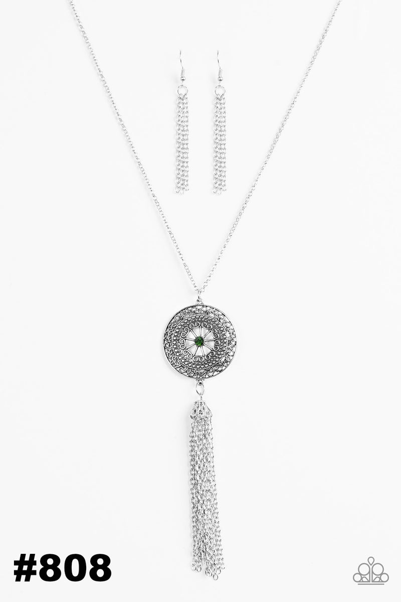 Noble Navigator ~ Green Long Necklace
