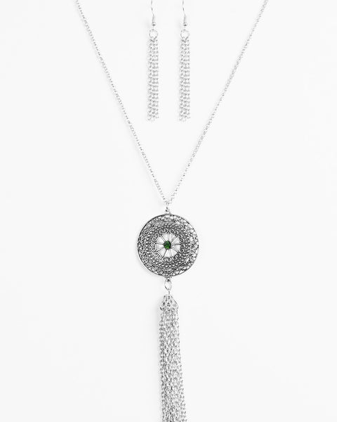 Noble Navigator ~ Green Long Necklace