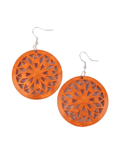 Ocean Canopy ~ Orange Earrings