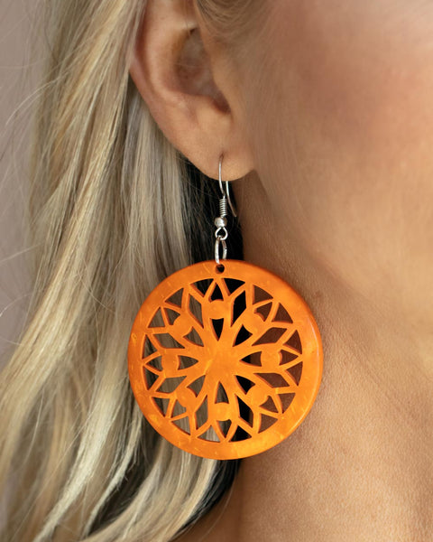Ocean Canopy ~ Orange Earrings