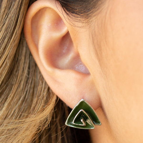 On Blast ~ Green Earrings