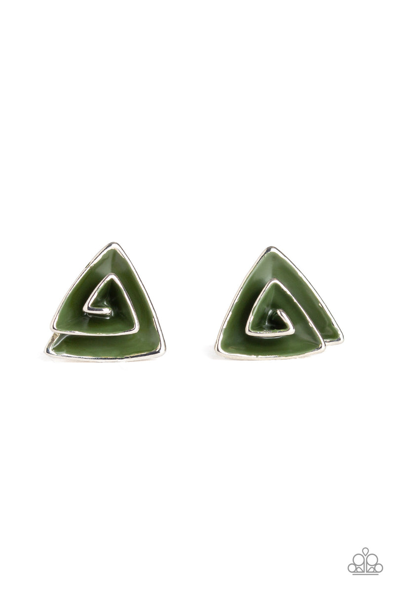 On Blast ~ Green Earrings