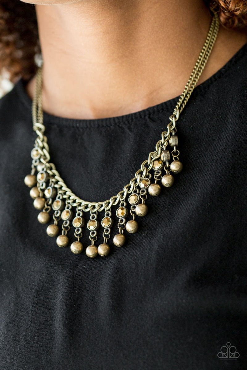 Pageant Queen ~ Brass Necklace