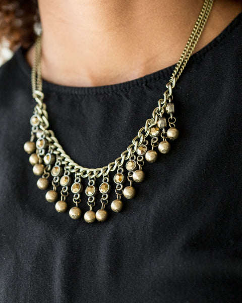 Pageant Queen ~ Brass Necklace