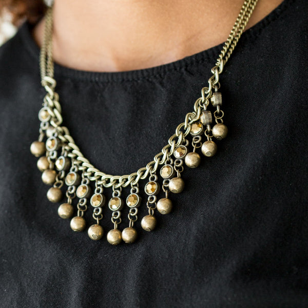 Pageant Queen ~ Brass Necklace