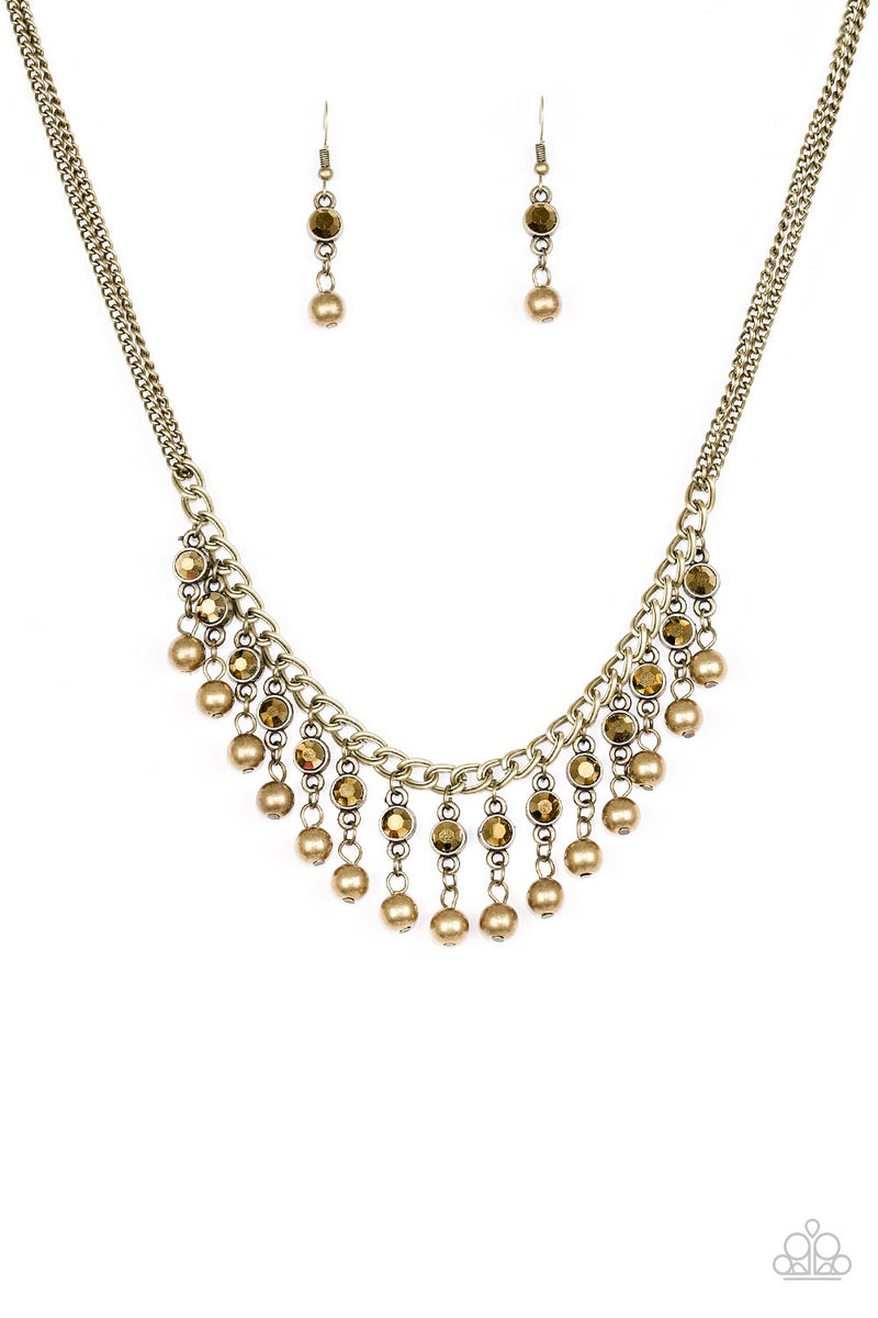 Pageant Queen ~ Brass Necklace
