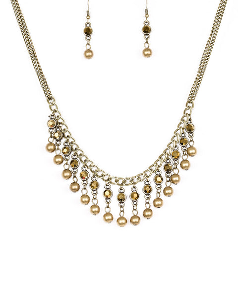Pageant Queen ~ Brass Necklace