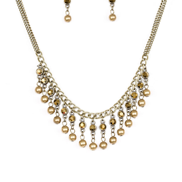 Pageant Queen ~ Brass Necklace