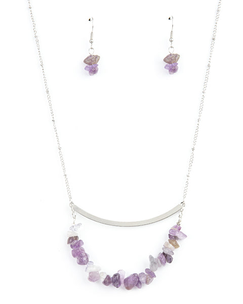 Pebble Prana ~ Purple Necklace