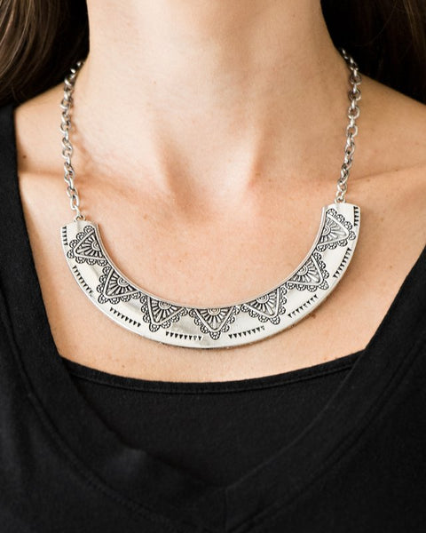 Persian Pharaoh ~ Silver Necklace