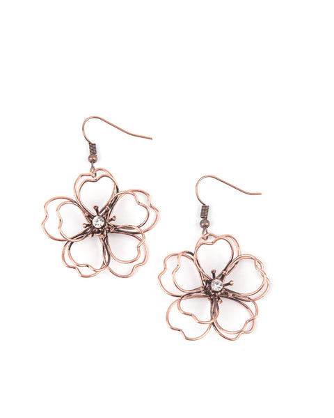 Petal Power ~ Copper Earrings