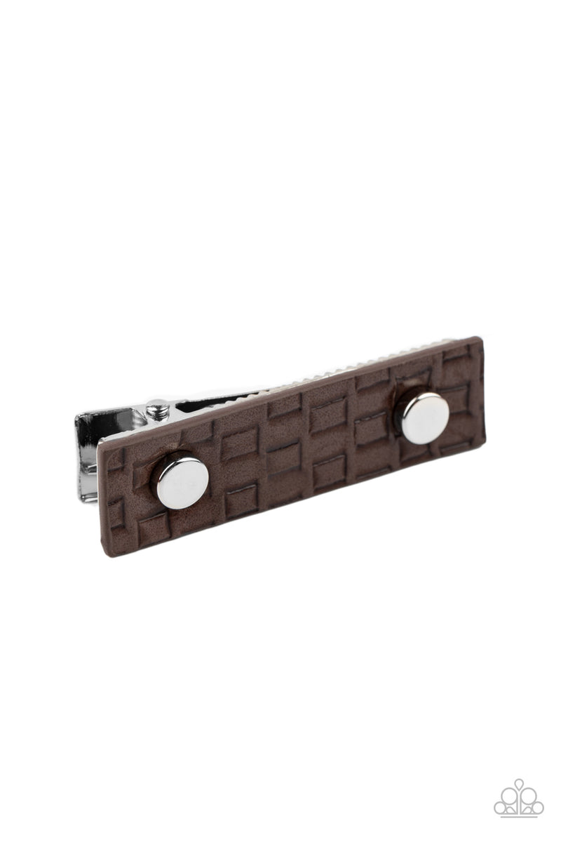 Pleasantly Patterned ~ Brown Hair Clip