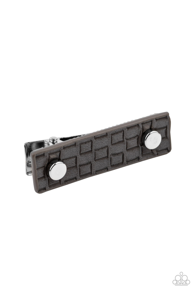 Pleasantly Patterned ~ Silver Hair Clip