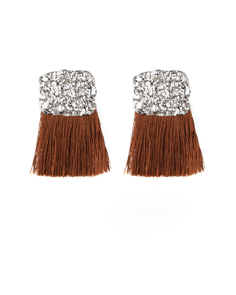 Plume Bloom ~ Brown Earrings