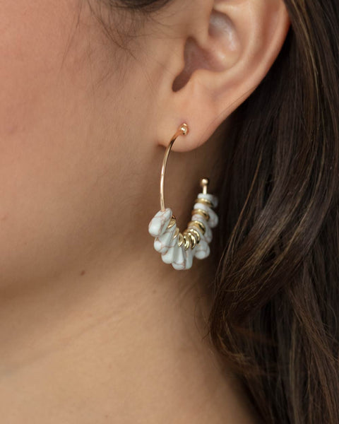 Poshly Primitive ~ White Earrings