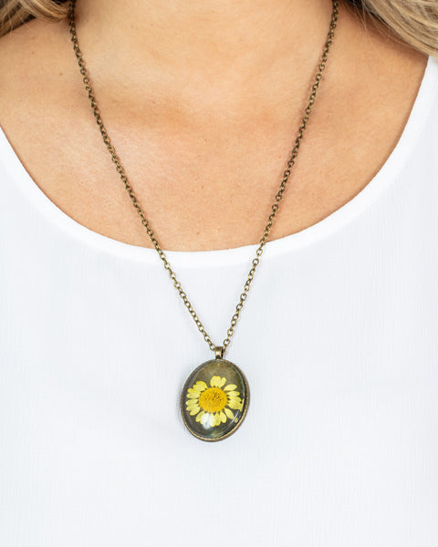 Prairie Passion ~ Yellow Necklace