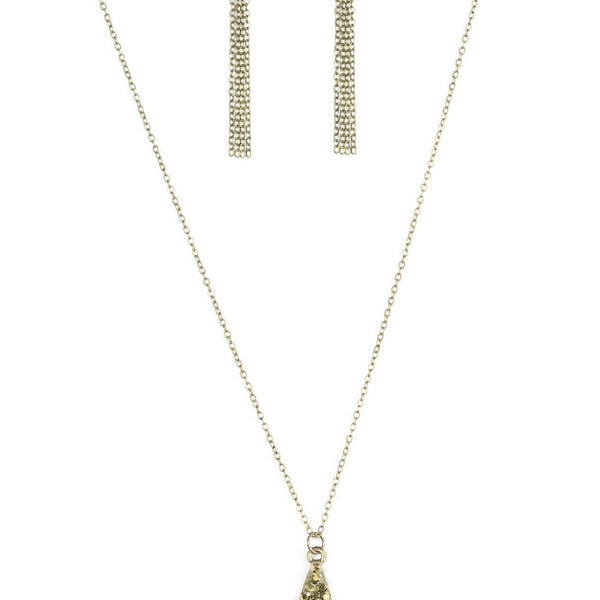 She Just Shines ~ Brass Long Necklace