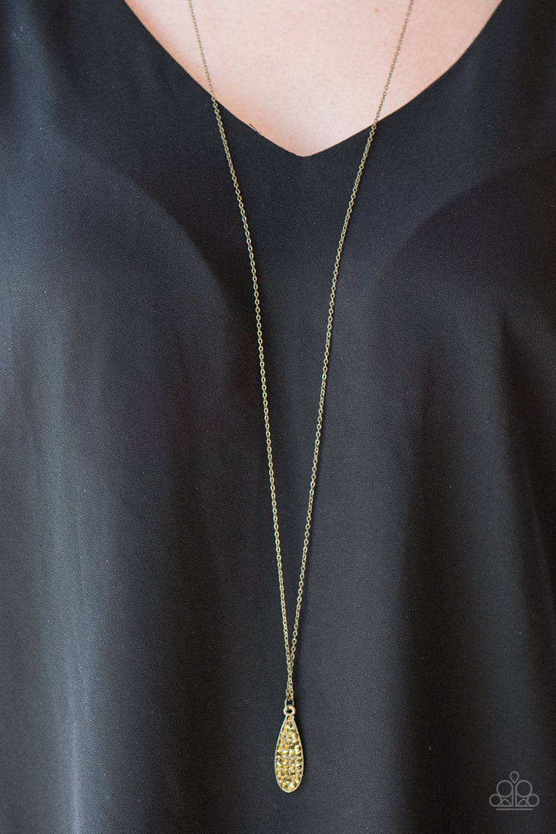 She Just Shines ~ Brass Long Necklace