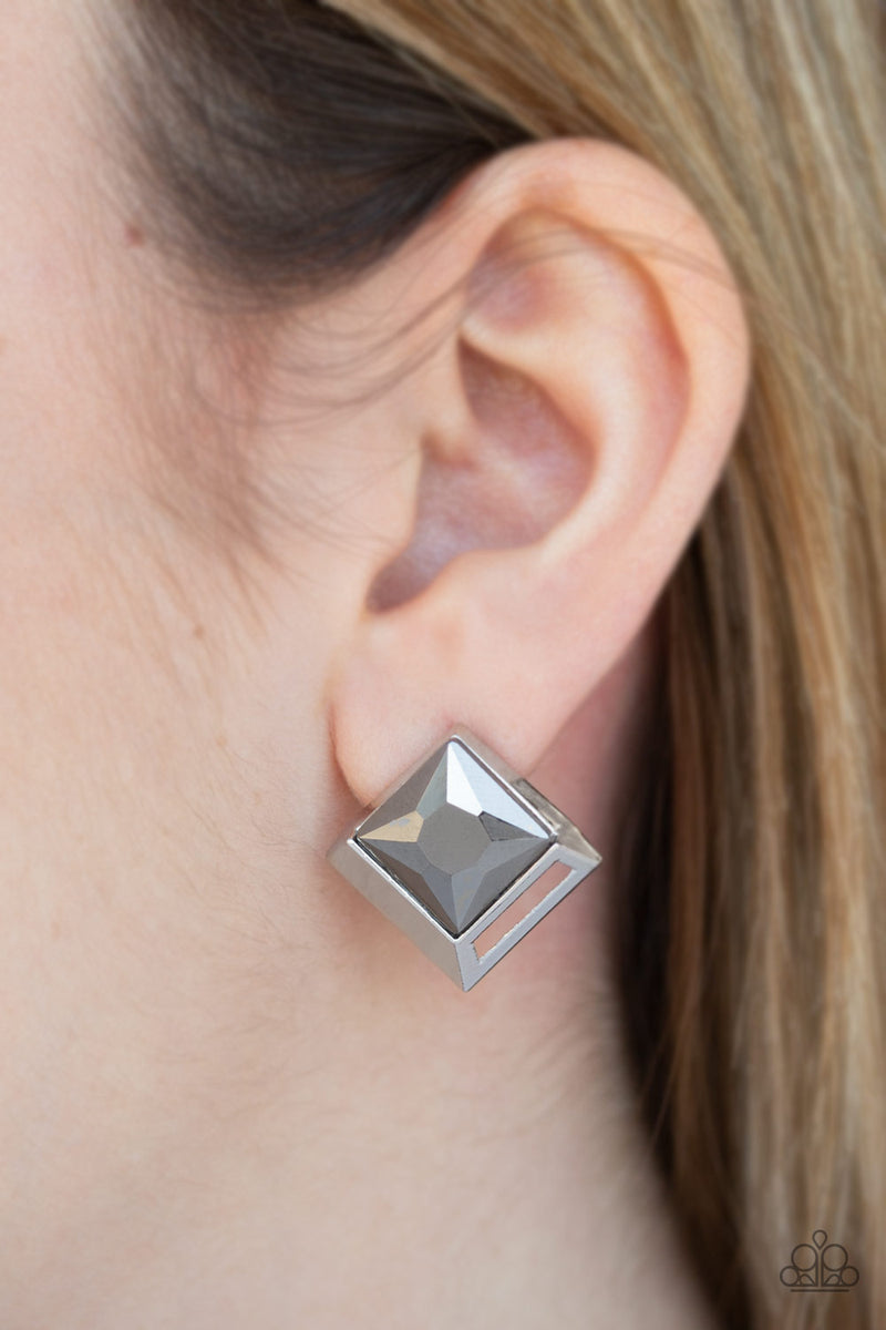 Stellar Square ~ Silver Earrings