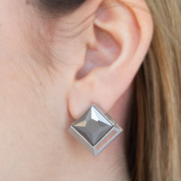 Stellar Square ~ Silver Earrings