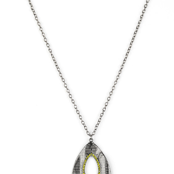 Stop Teardrop And Roll ~ Green Necklace