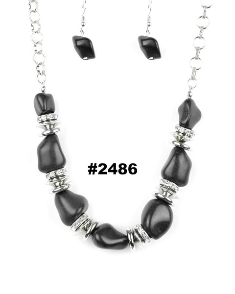 Stunningly Stone Age ~ Black Necklace