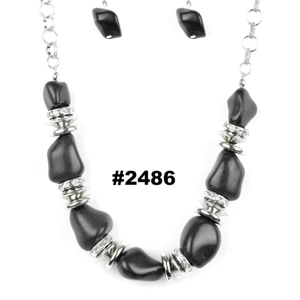 Stunningly Stone Age ~ Black Necklace