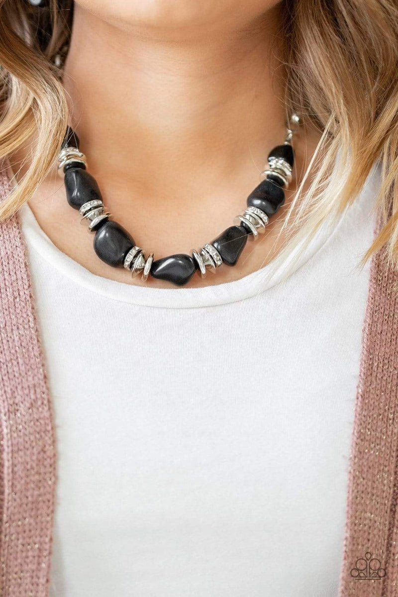 Stunningly Stone Age ~ Black Necklace