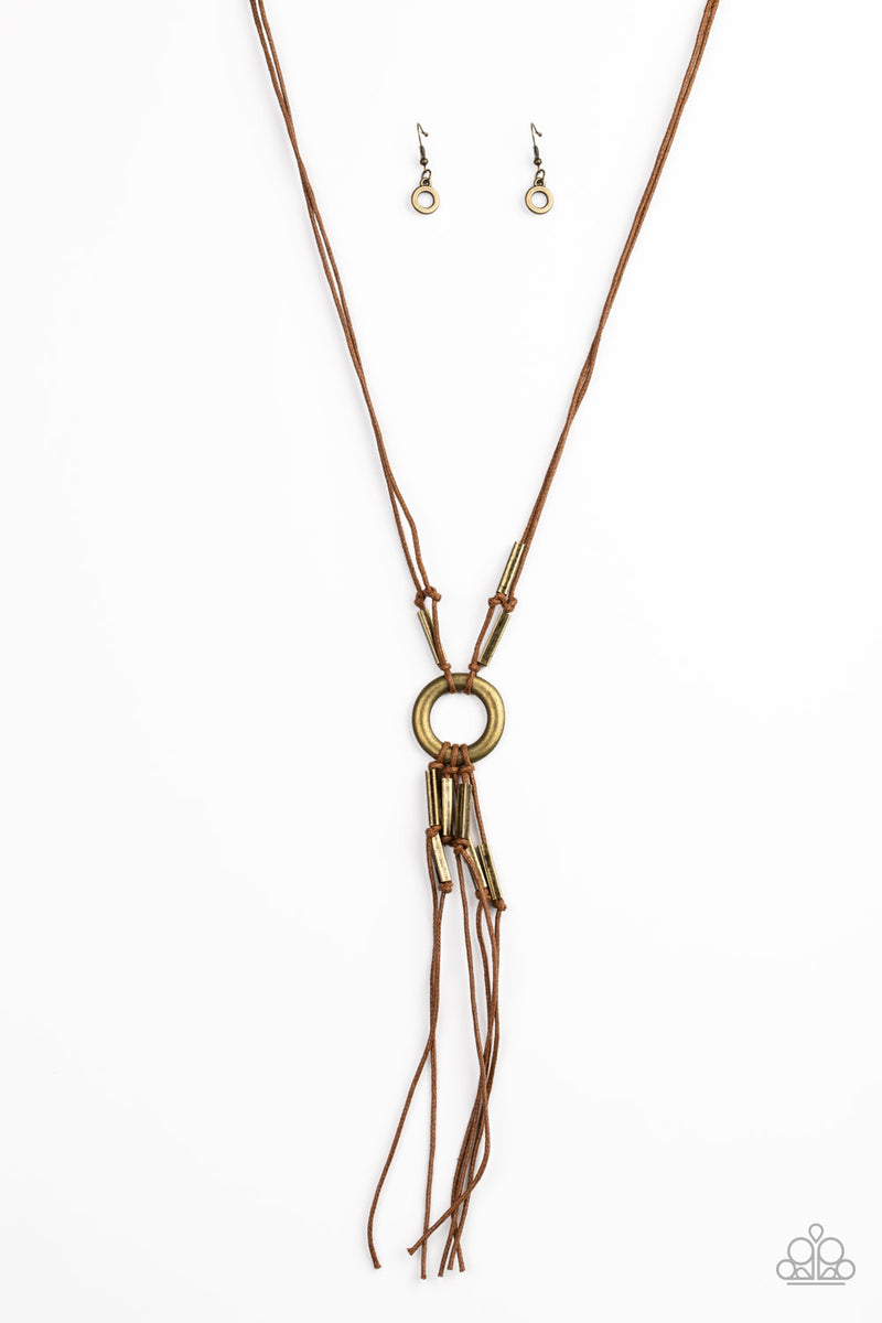 Tasseled Trinket ~ Brass Necklace