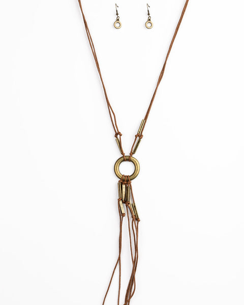 Tasseled Trinket ~ Brass Necklace