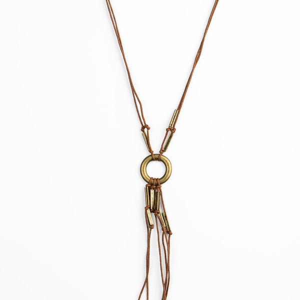 Tasseled Trinket ~ Brass Necklace