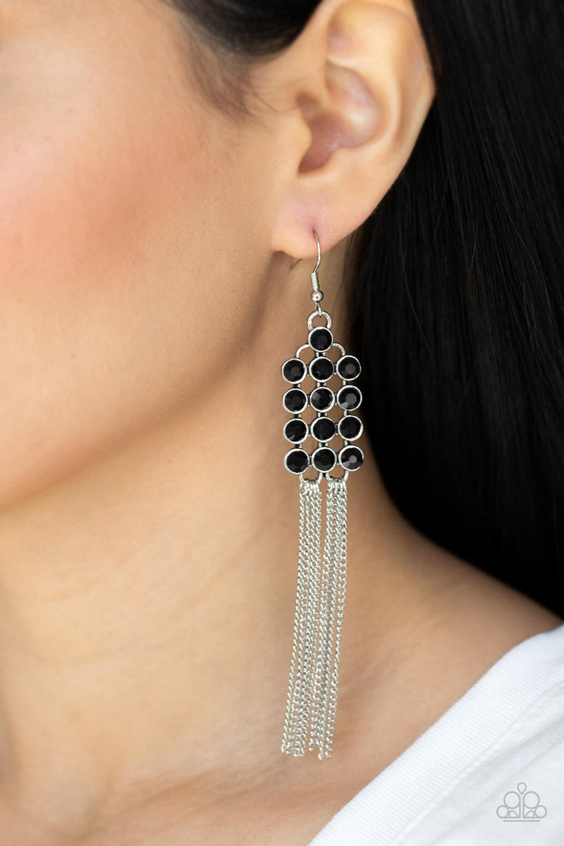 Tasteful Tassel ~ Black Earrings