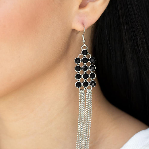 Tasteful Tassel ~ Black Earrings