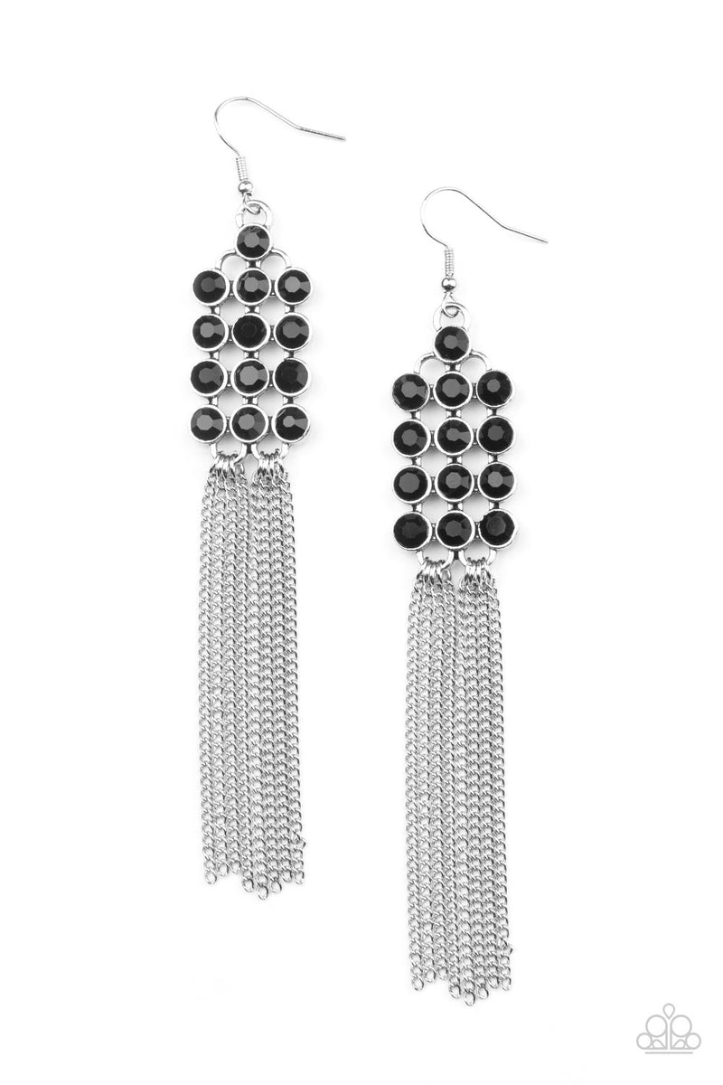 Tasteful Tassel ~ Black Earrings