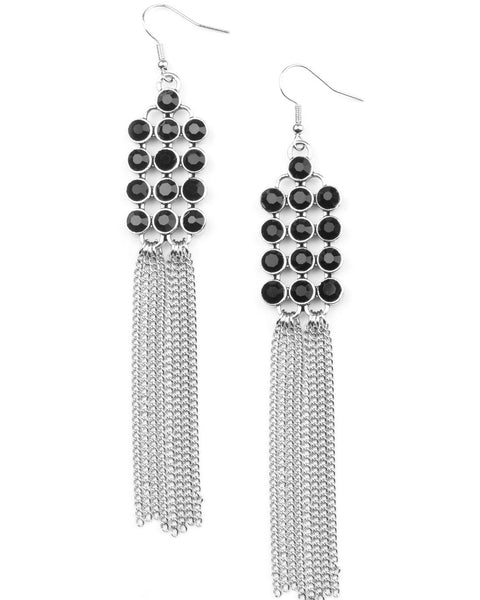 Tasteful Tassel ~ Black Earrings