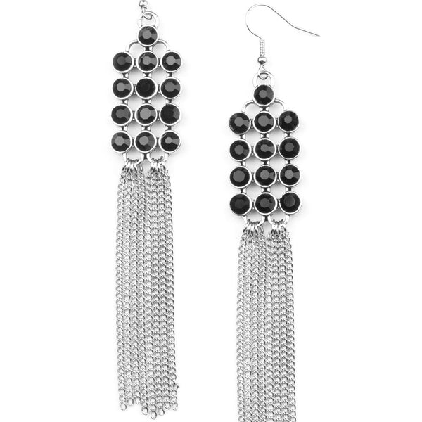 Tasteful Tassel ~ Black Earrings