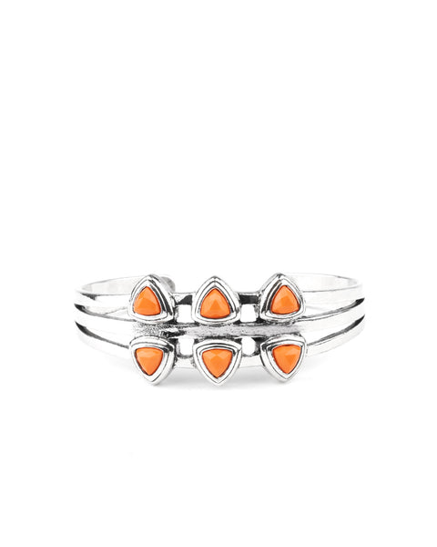 Tribal Triad ~ Orange Bracelet