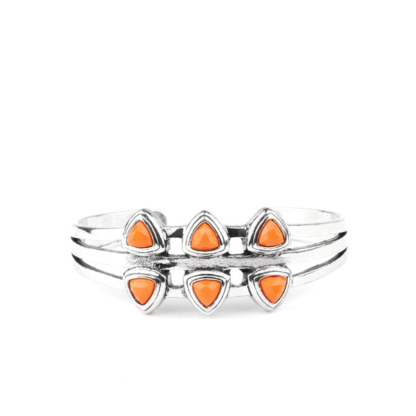 Tribal Triad ~ Orange Bracelet