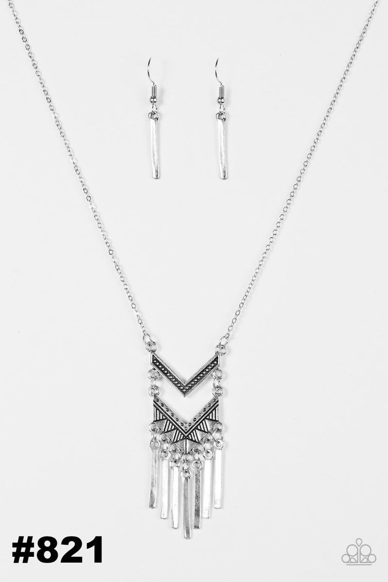 Wayward Winds ~ Silver Long Necklace