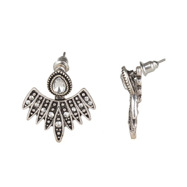 Wing Fling ~ White Earring